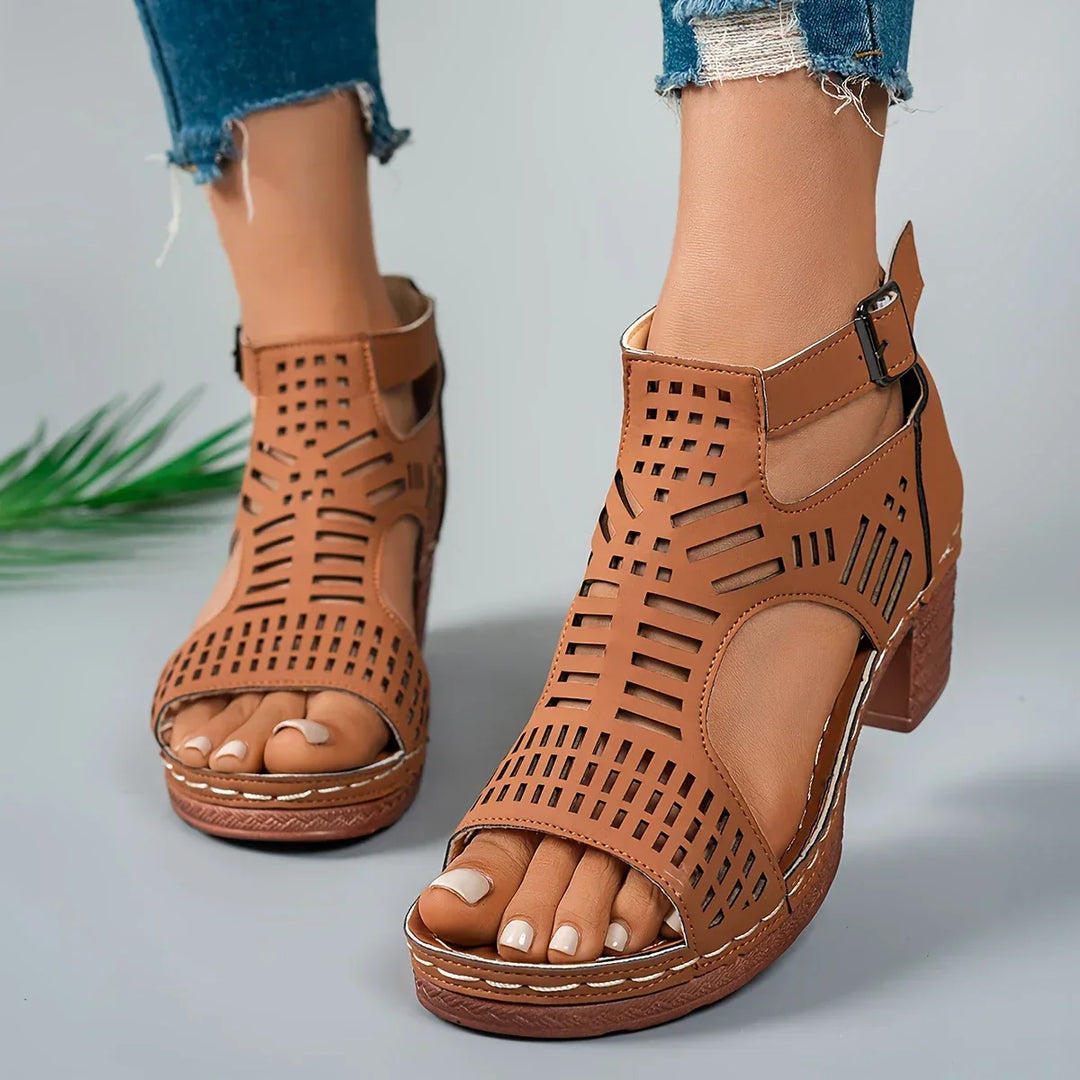 Noemie | Modern Airy Heels Sandals Woman with Elegant Cutouts