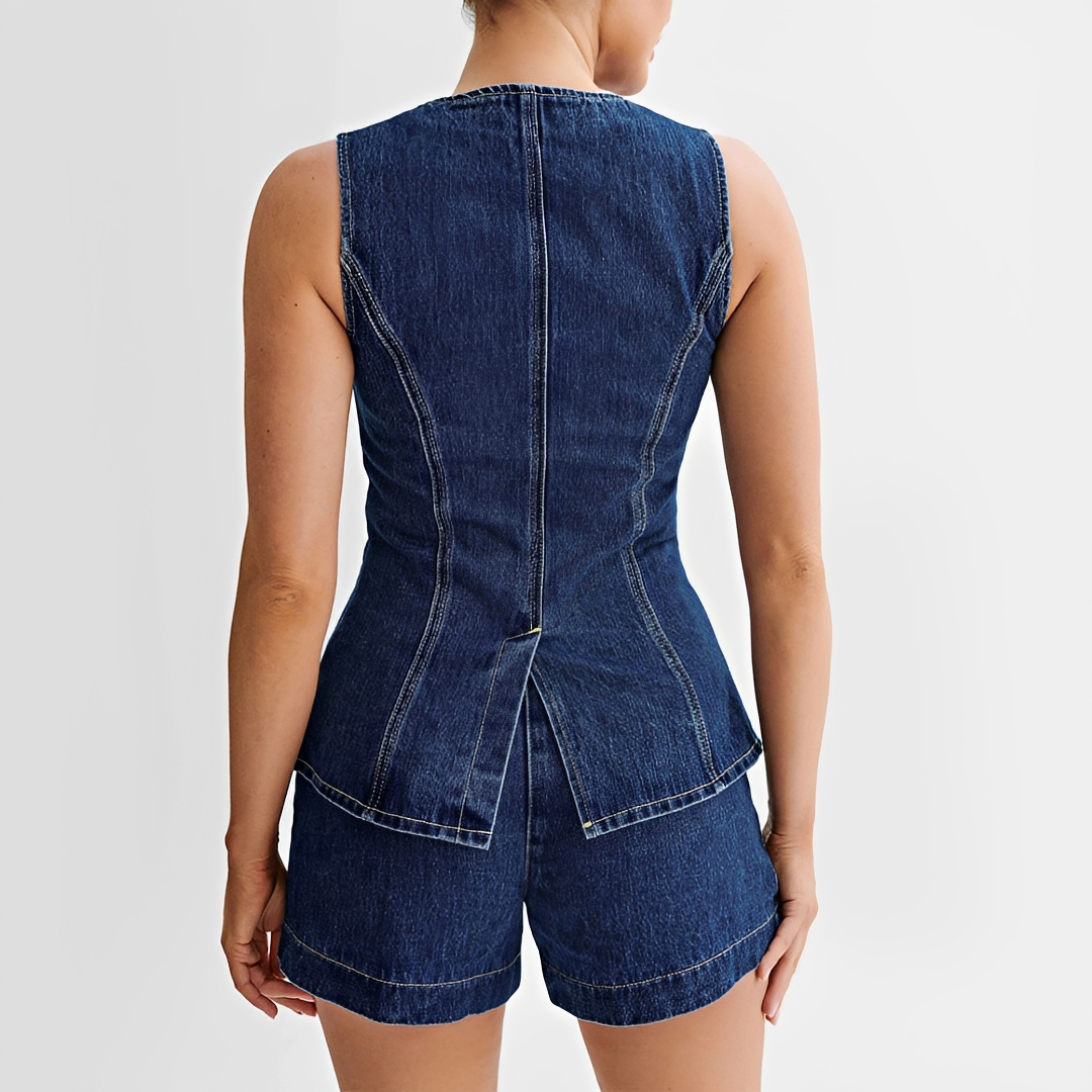 Audrei | Button Top and Short Matching Set