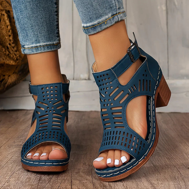 Noemie | Modern Airy Heels Sandals Woman with Elegant Cutouts