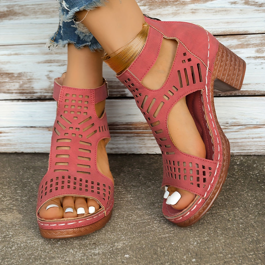 Noemie | Modern Airy Heels Sandals Woman with Elegant Cutouts