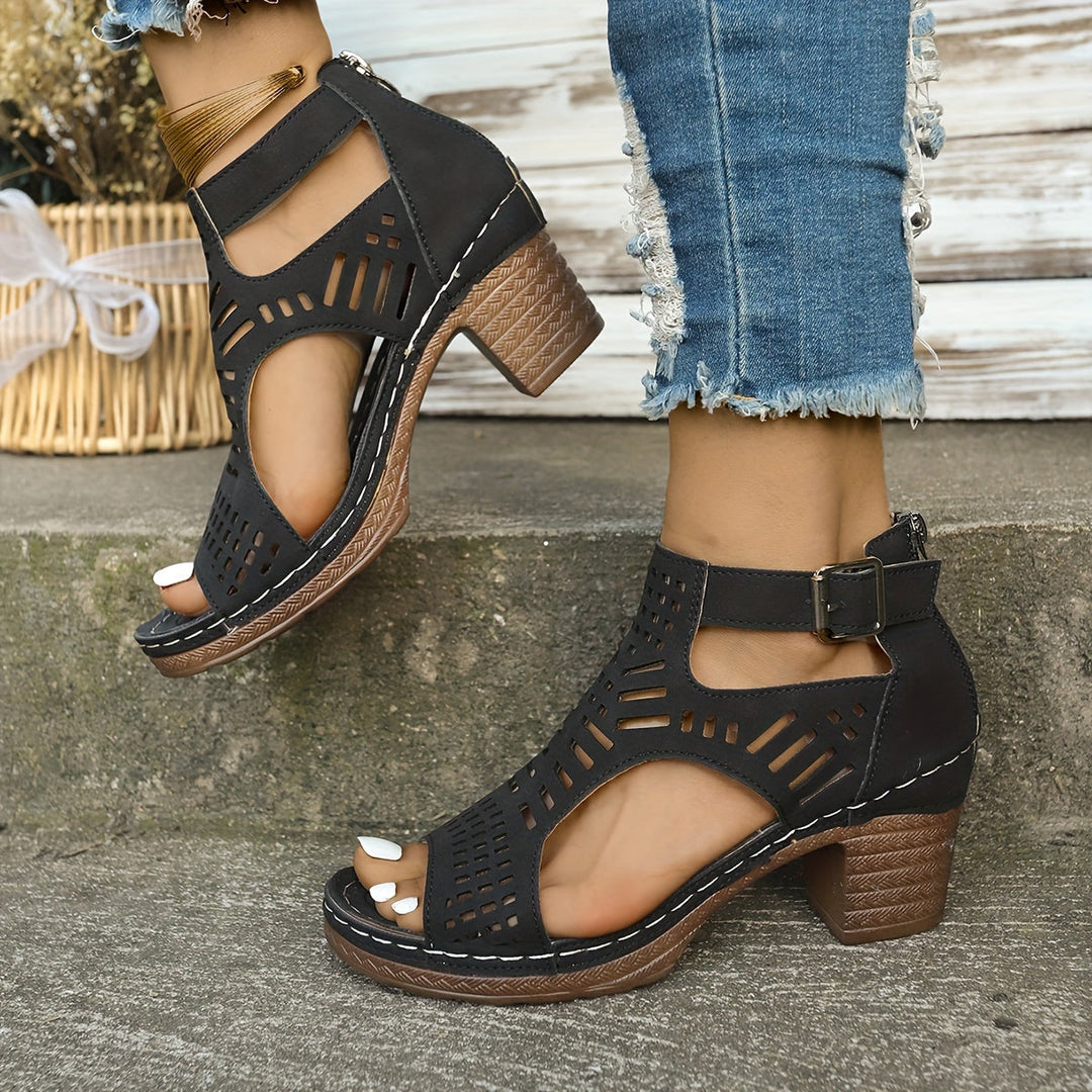 Noemie | Modern Airy Heels Sandals Woman with Elegant Cutouts