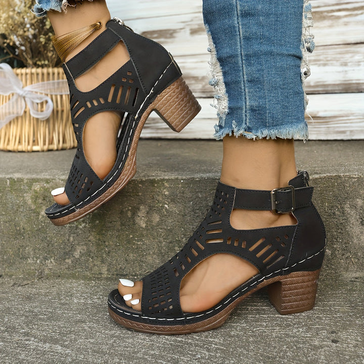 Noemie | Modern Airy Heels Sandals Woman with Elegant Cutouts