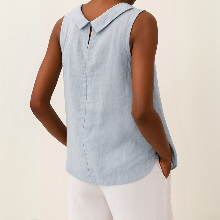 Elegant sleeveless black product showcase image