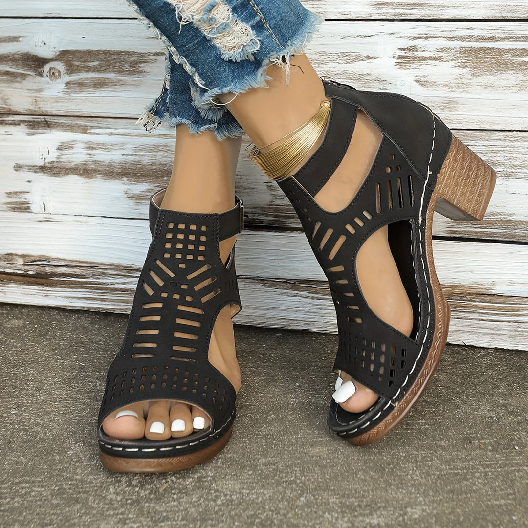 Noemie | Modern Airy Heels Sandals Woman with Elegant Cutouts