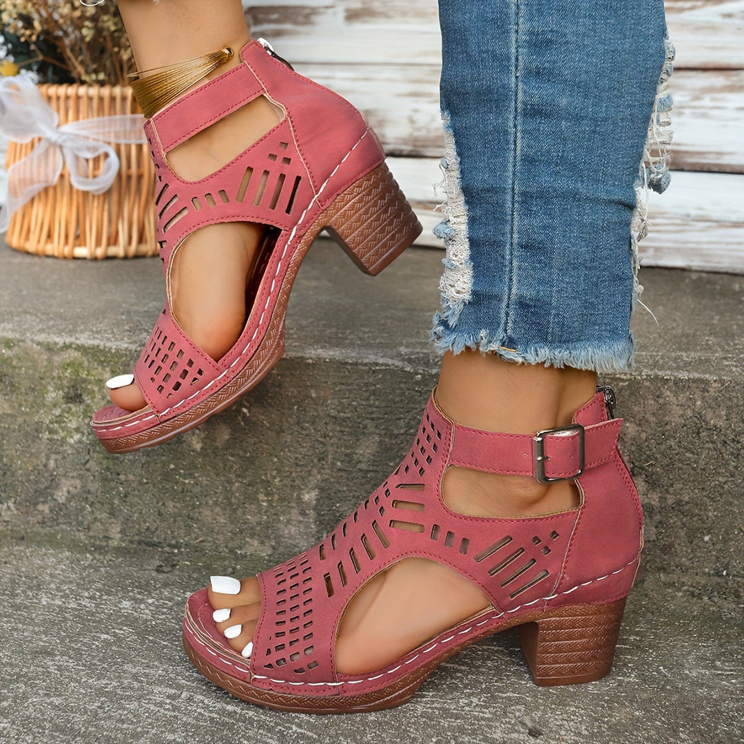 Noemie | Modern Airy Heels Sandals Woman with Elegant Cutouts