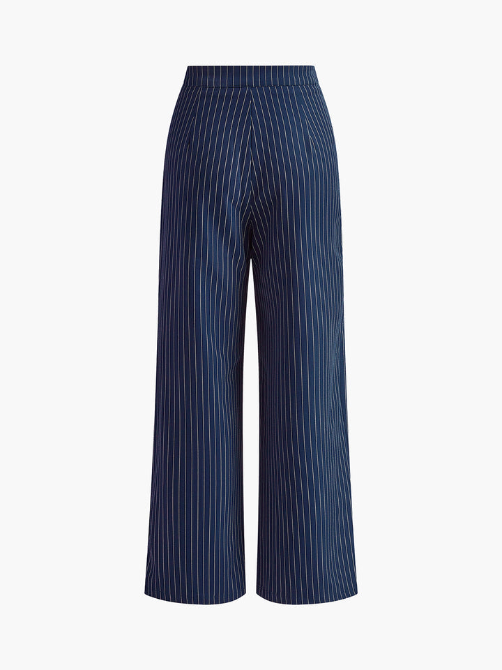 Simple long pants with a neat silhouette on a plain background.
