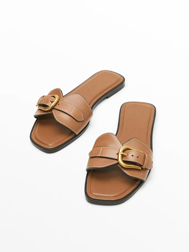 Close up view of sandals on plain background clean detail