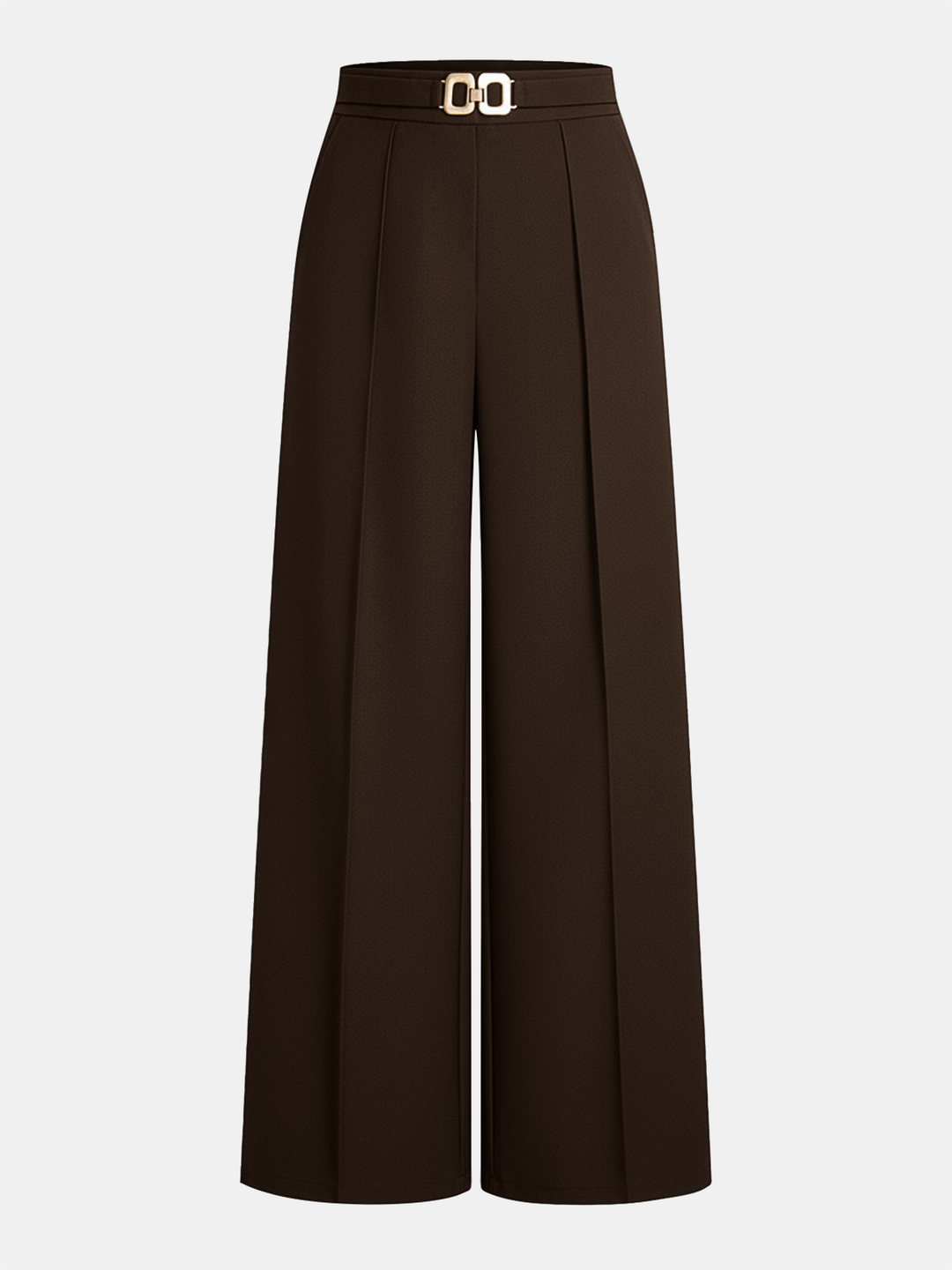 High waist pants with a clean plain background.