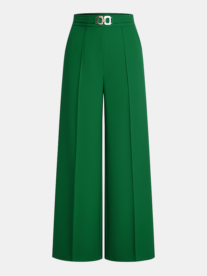High waist long pants on a plain background.