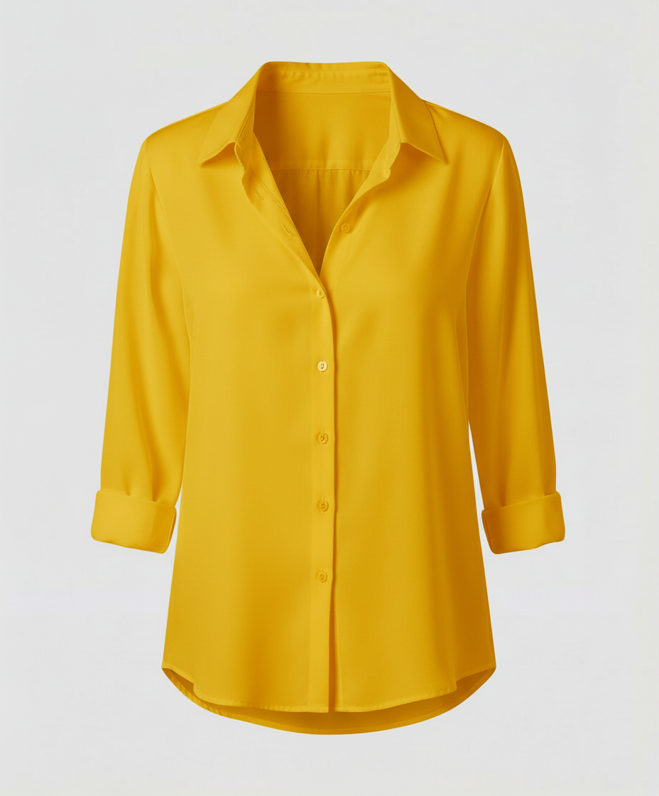 Woman in a relaxed-fit blouse designed for everyday styling and special occasions.
