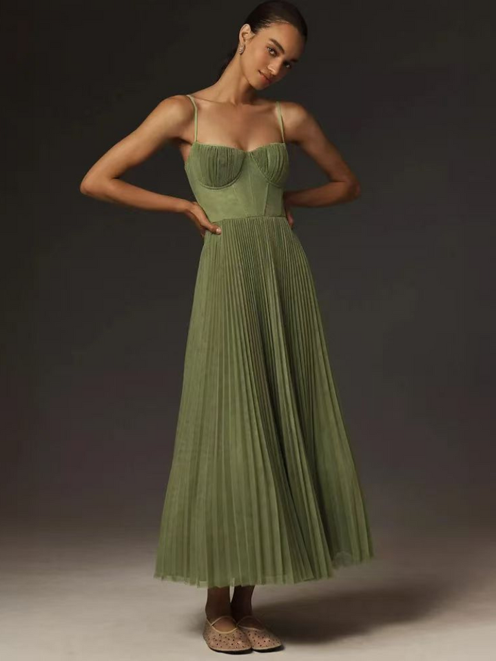 Female model posing in elegant women’s occasion shoes.