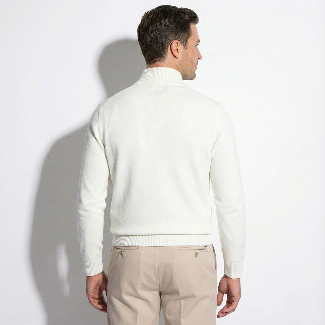 Noah | Men’s High Collar Half-Zip Knitted Jumper in Soft Blend