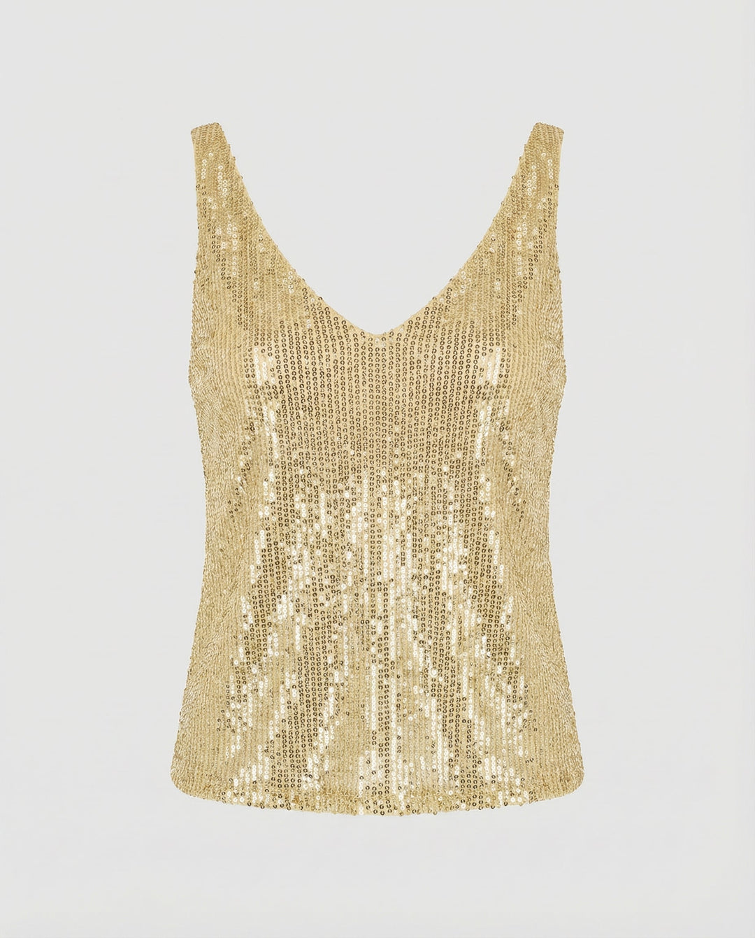 Glitter V-neck top for women styled for special occasions.