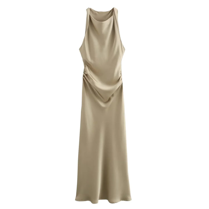 An occasion midi dress on a clean background