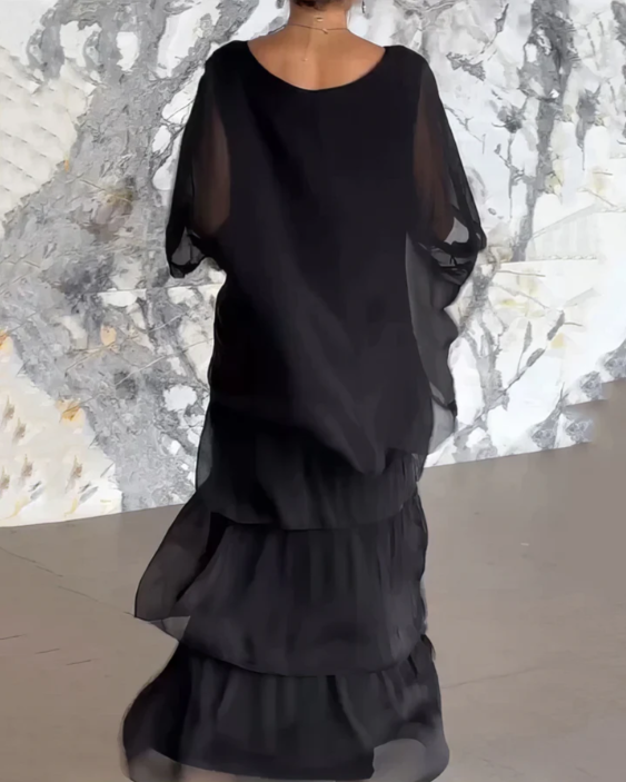 Back view relaxed boho dress 