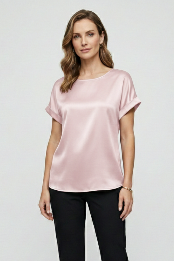 Woman in shirt with relaxed sleeve detail