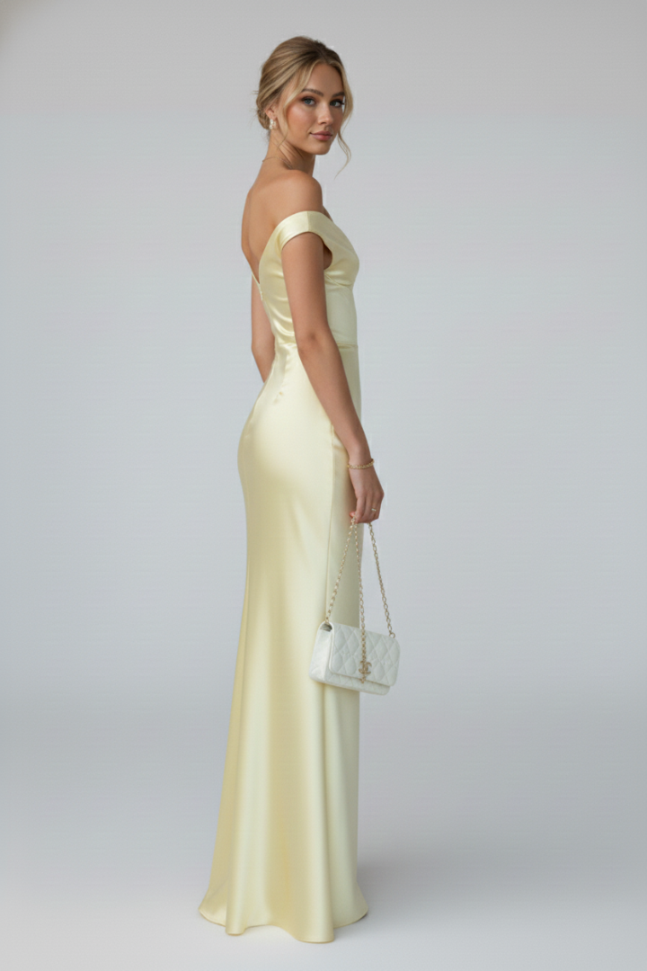 Mavielle | Elegant Off-Shoulder Wedding Guest Dress
