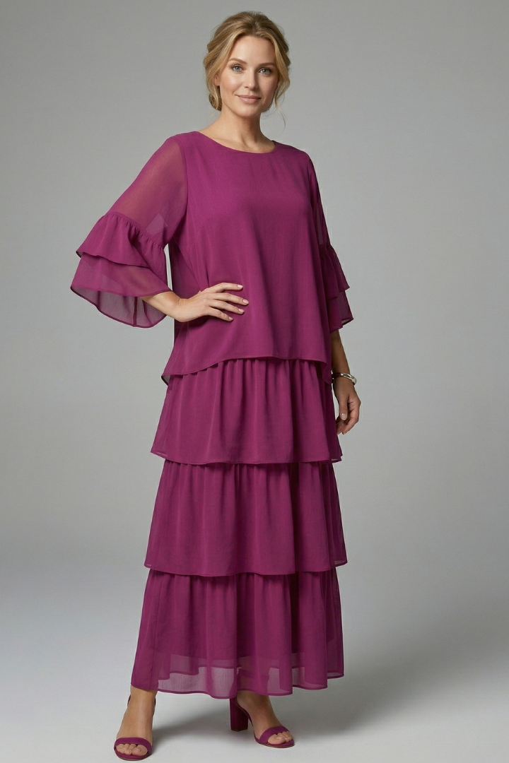 Full length front dress image gray background