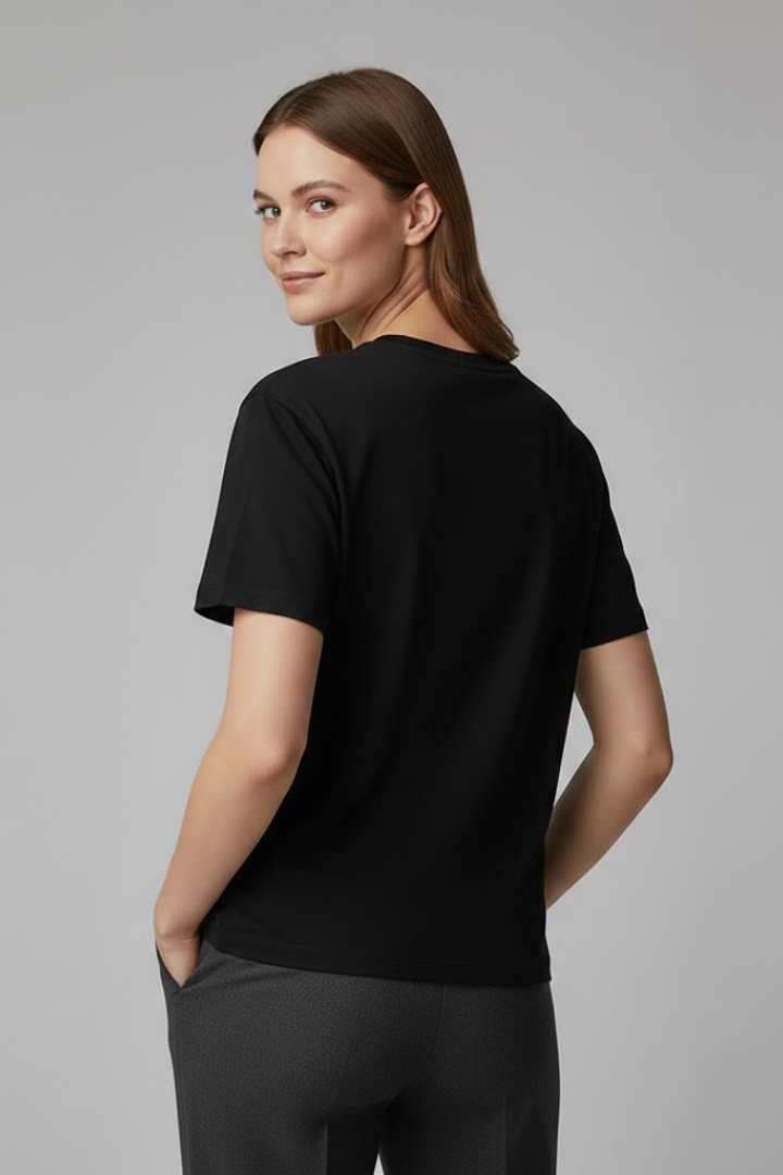 Soft casual oversized shirt back product display photo