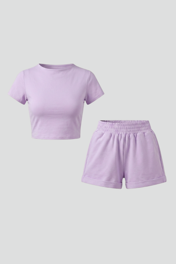 Front studio image of women’s matching outfit