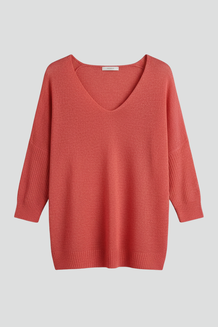 Short sleeve textured blouse with clean backdrop