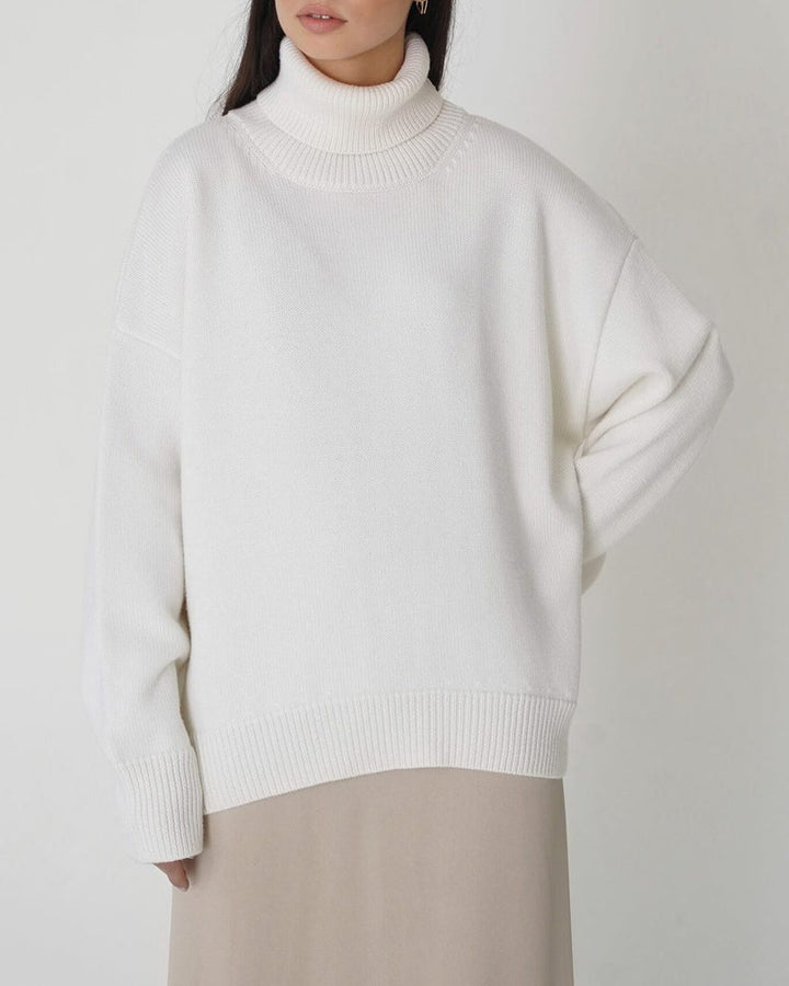 Aeliara | Women's Cozy Oversized Turtleneck Sweater — 2