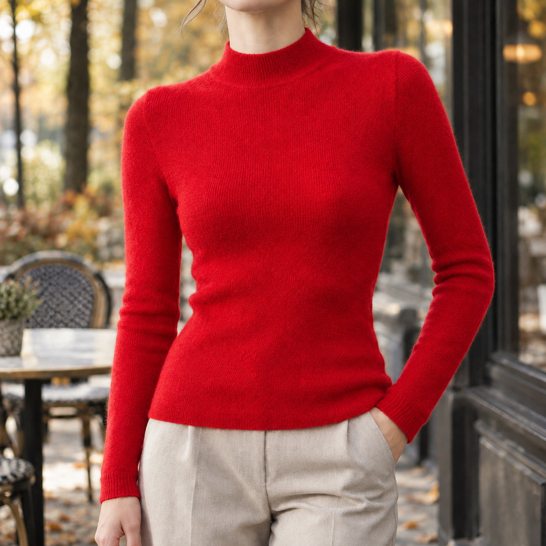 Alvinyra | Women's Cozy Cashmere Sweater — Red