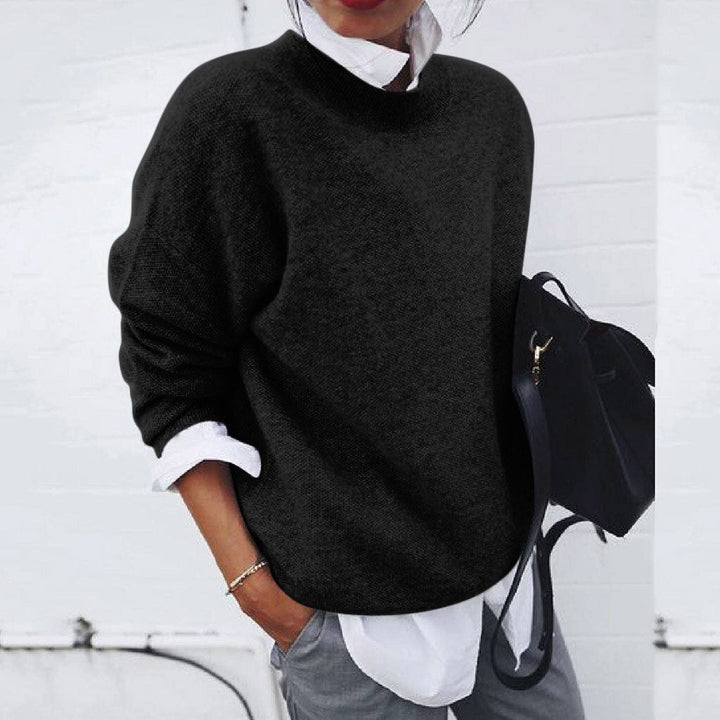 Amberlyra | Women's Cozy Office Knit Sweater — Black (Almost sold out)