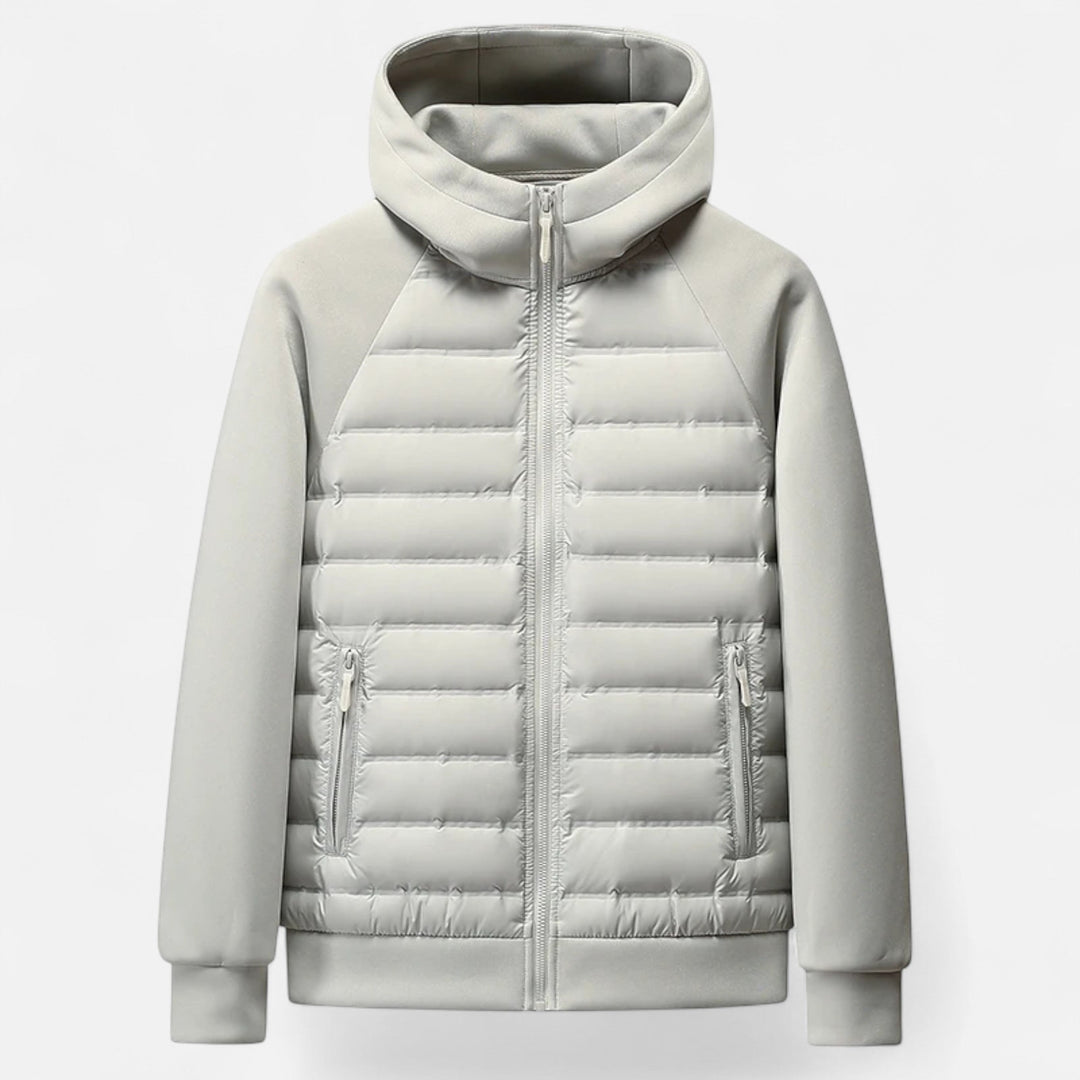 Anoukbelle | Women's Puffer Jacket Hooded Winter Outdoor - Black / Gray
