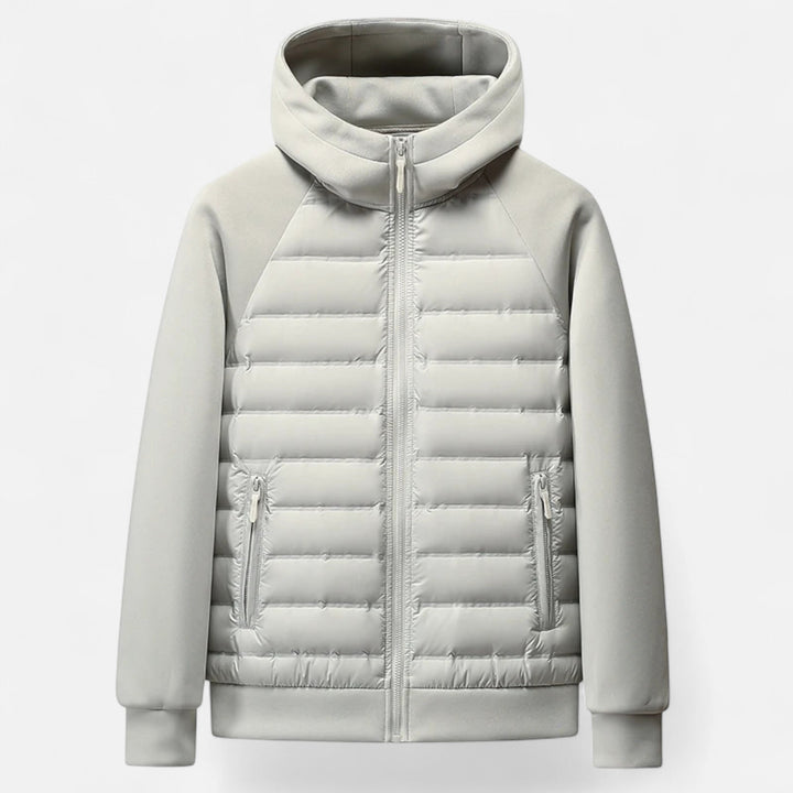Anoukbelle | Women's Puffer Jacket Hooded Winter Outdoor - Black / Gray