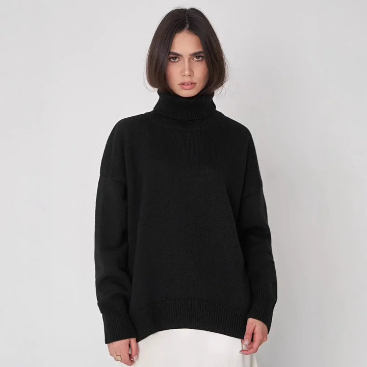 Anoukienne | Women's Cozy Knit Turtleneck for Every Occasion Sweaters — Black