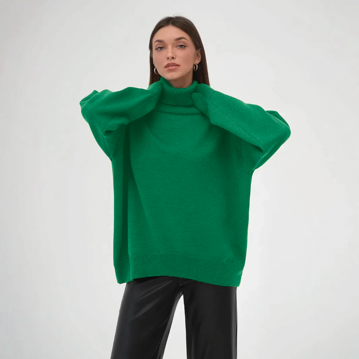 Anoukienne | Women's Cozy Knit Turtleneck for Every Occasion Sweaters — Dark Green