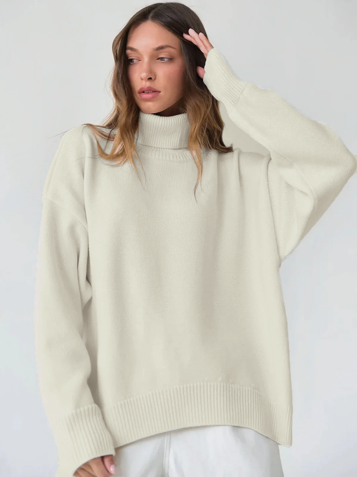 Anoukienne | Women's Cozy Knit Turtleneck for Every Occasion Sweaters — White