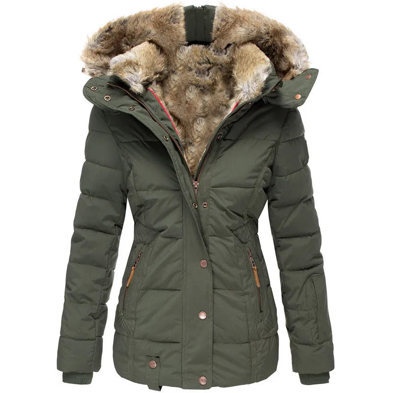 Ariella | Women's Water Resistant Fur Hood Parka – Fleece Lined Jacket — 1