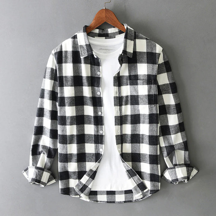 Bartholomew | Men's Button-Up Casual Long Sleeve Shirts — Black