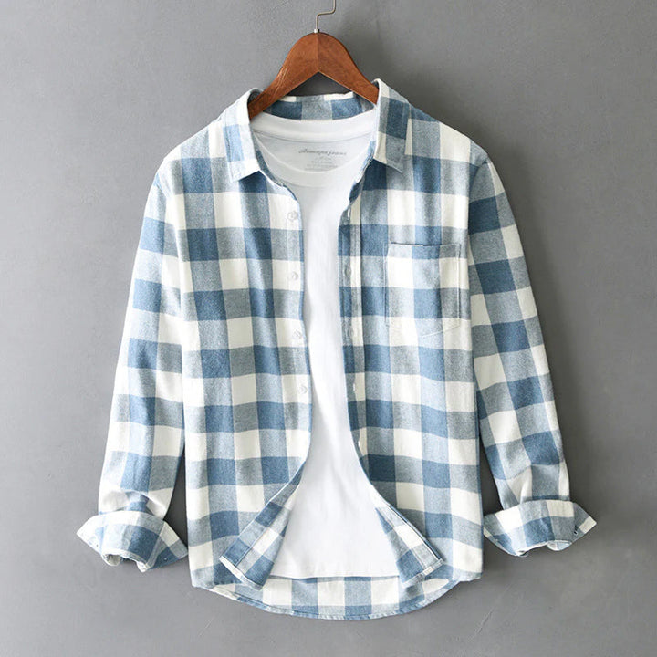Bartholomew | Men's Button-Up Casual Long Sleeve Shirts — Blue