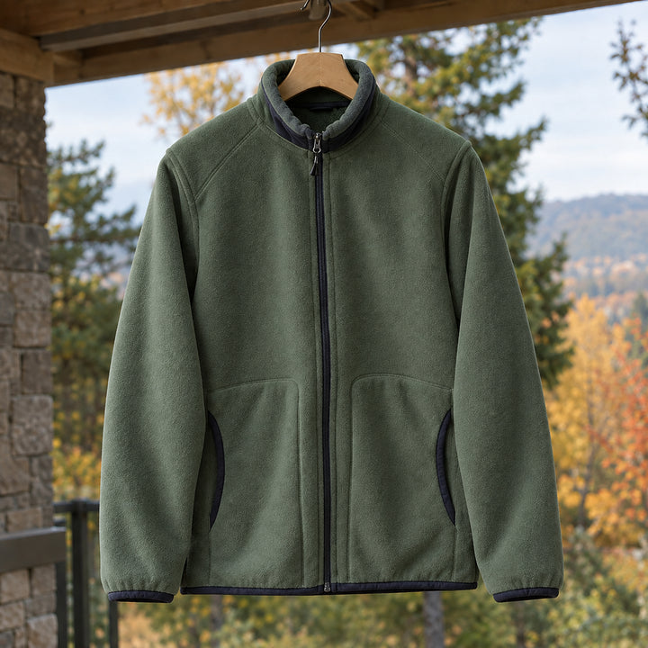 Brevora | Women's Fleece Jacket — Military Green