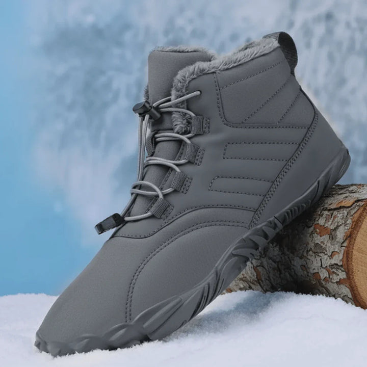 Brielonne | Women's Lace-Up Hiker Snow Boots — Light Gray