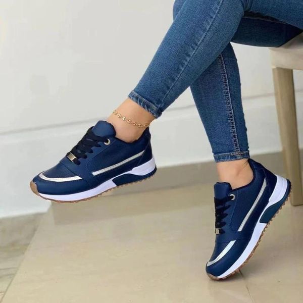 Bronwyn | Women's Comfortable Casual Orthopedic Sneakers for Pain Relief, Breathable Design with Shock-Absorbing Sole and 5 cm Heel Height, — Blue