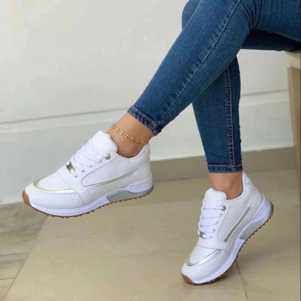 Bronwyn | Women's Comfortable Casual Orthopedic Sneakers for Pain Relief, Breathable Design with Shock-Absorbing Sole and 5 cm Heel Height, — White