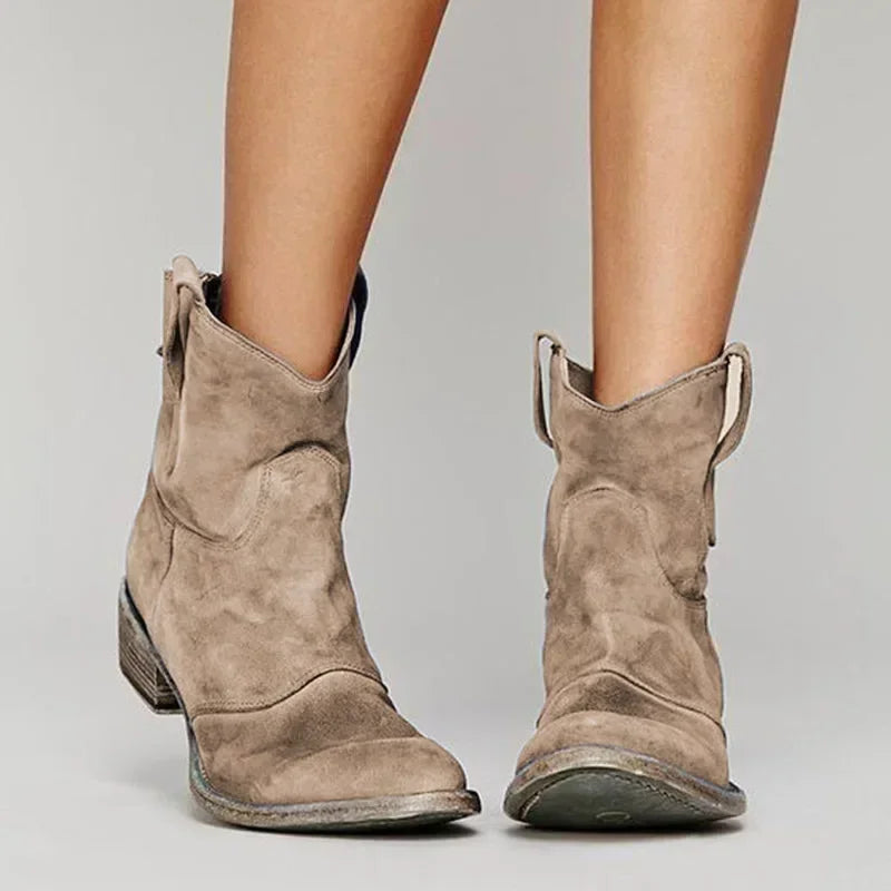 Caeienne | Women's Vintage Western Ankle Boots — 1
