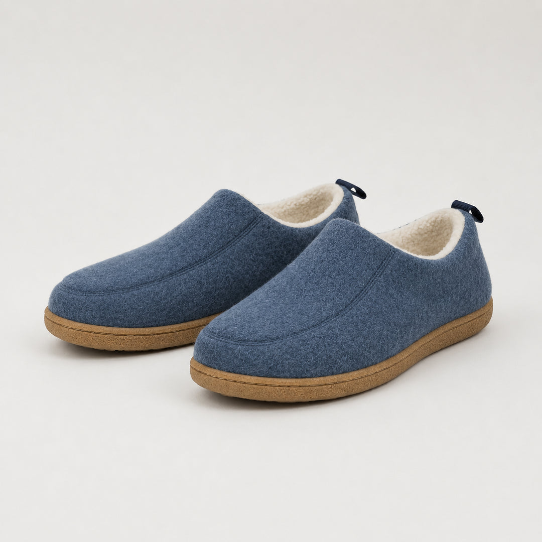 Caelnova | Women's Cushioned Slip-On Fleece-Lined Slippers — Blue