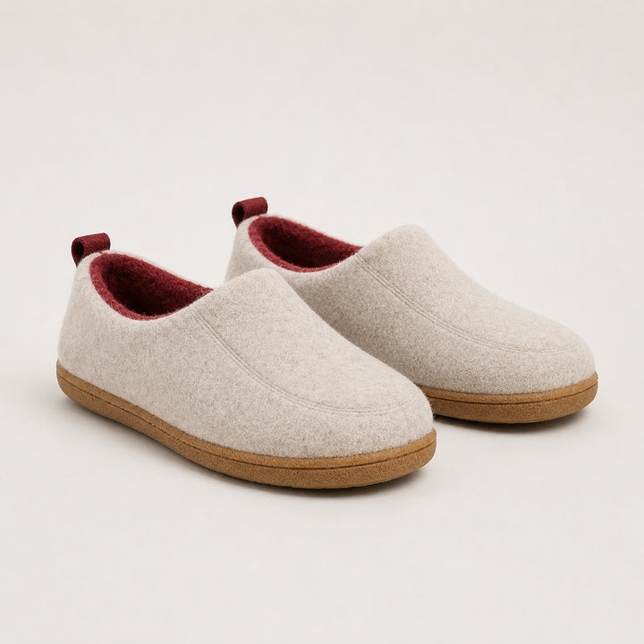 Caelnova | Women's Cushioned Slip-On Fleece-Lined Slippers — Cream