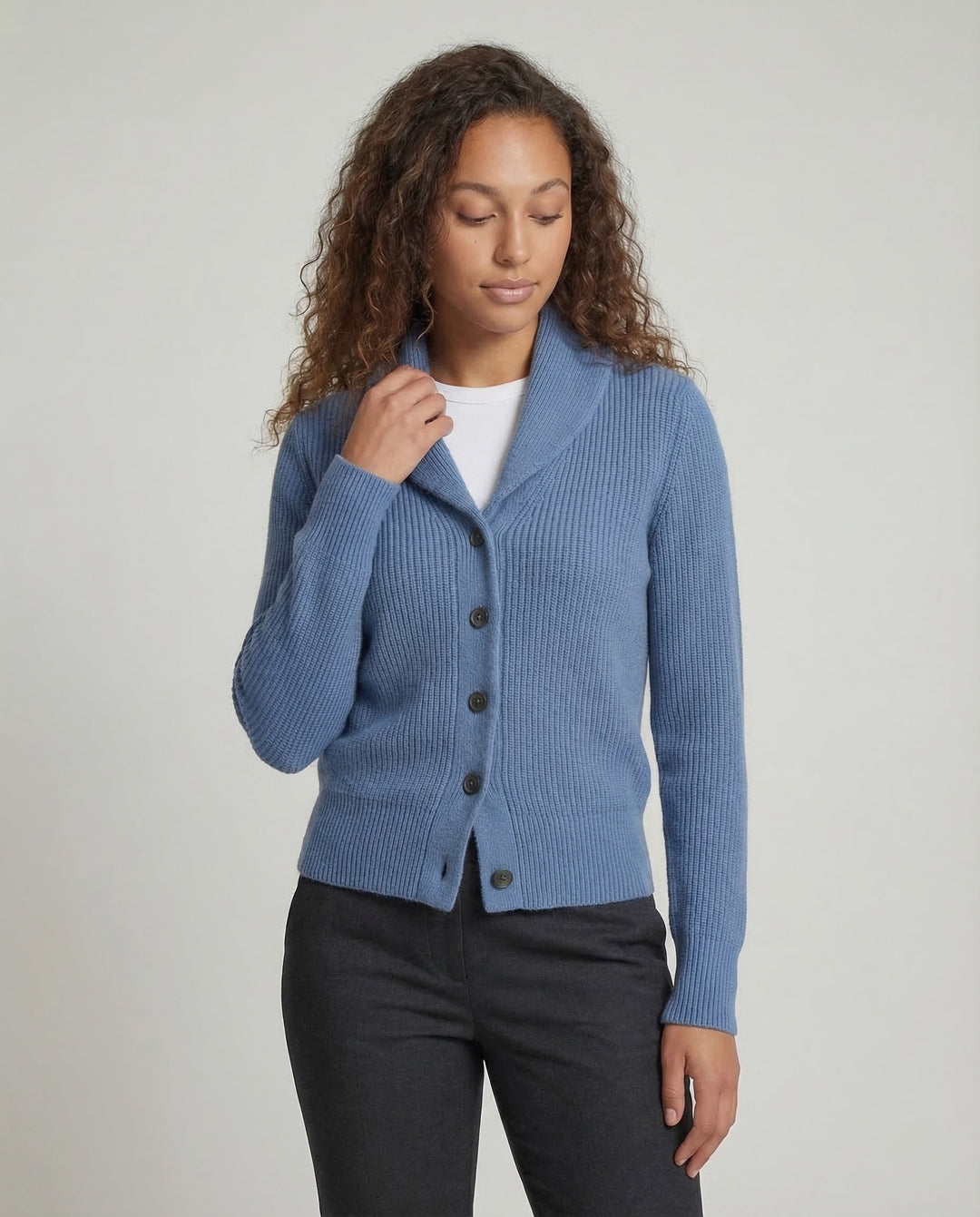 Caemora | Women's Cozy Shawl Collar Knit Cardigan — 1