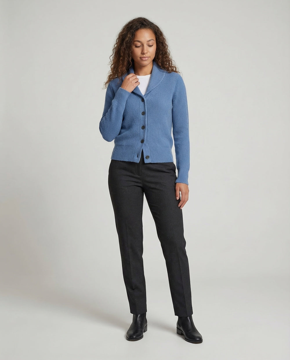 Caemora | Women's Cozy Shawl Collar Knit Cardigan — 2