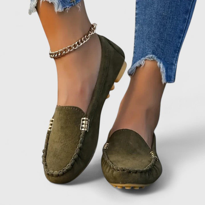 Caeoura | Women's Orthopedic Comfort Slip-On Orthopedic Loafer — Green