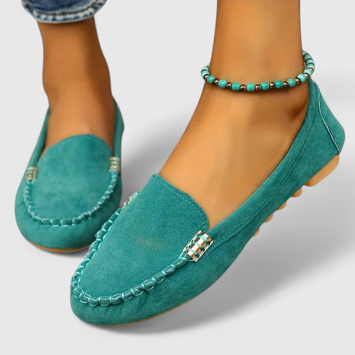 Caeoura | Women's Orthopedic Comfort Slip-On Orthopedic Loafer — Turquoise