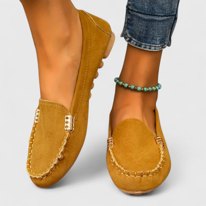 Caeoura | Women's Orthopedic Comfort Slip-On Orthopedic Loafer — Yellow