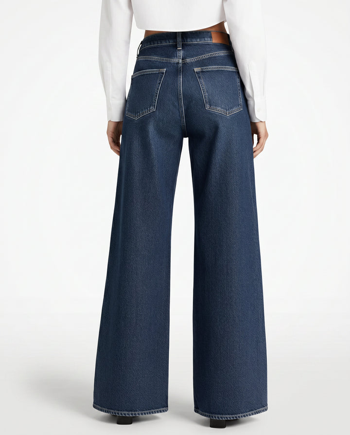 Caewen | Women's High-Waist Wide-Leg Jeans with High Waist — 2