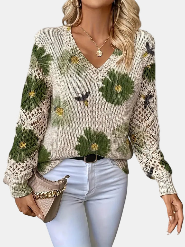 Caulora | Women's Comfortable And Cozy Knit Sweater — Green